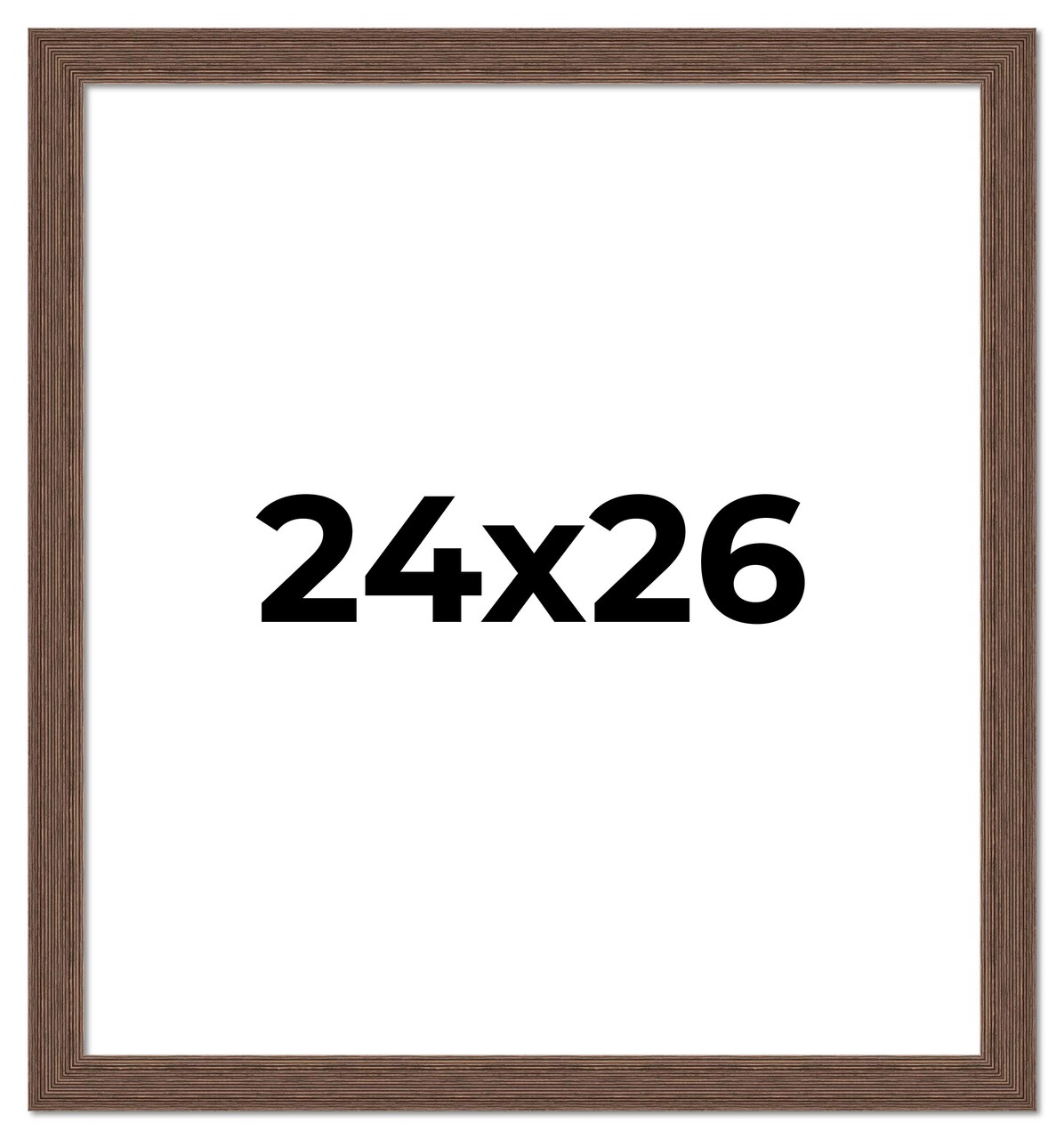 24x26 Wide Barnwood Picture Frame with UV-Resistant Acrylic & Acid Free Backing, Available in 6 Paint Finishes - Grey, Brown, White, and Black